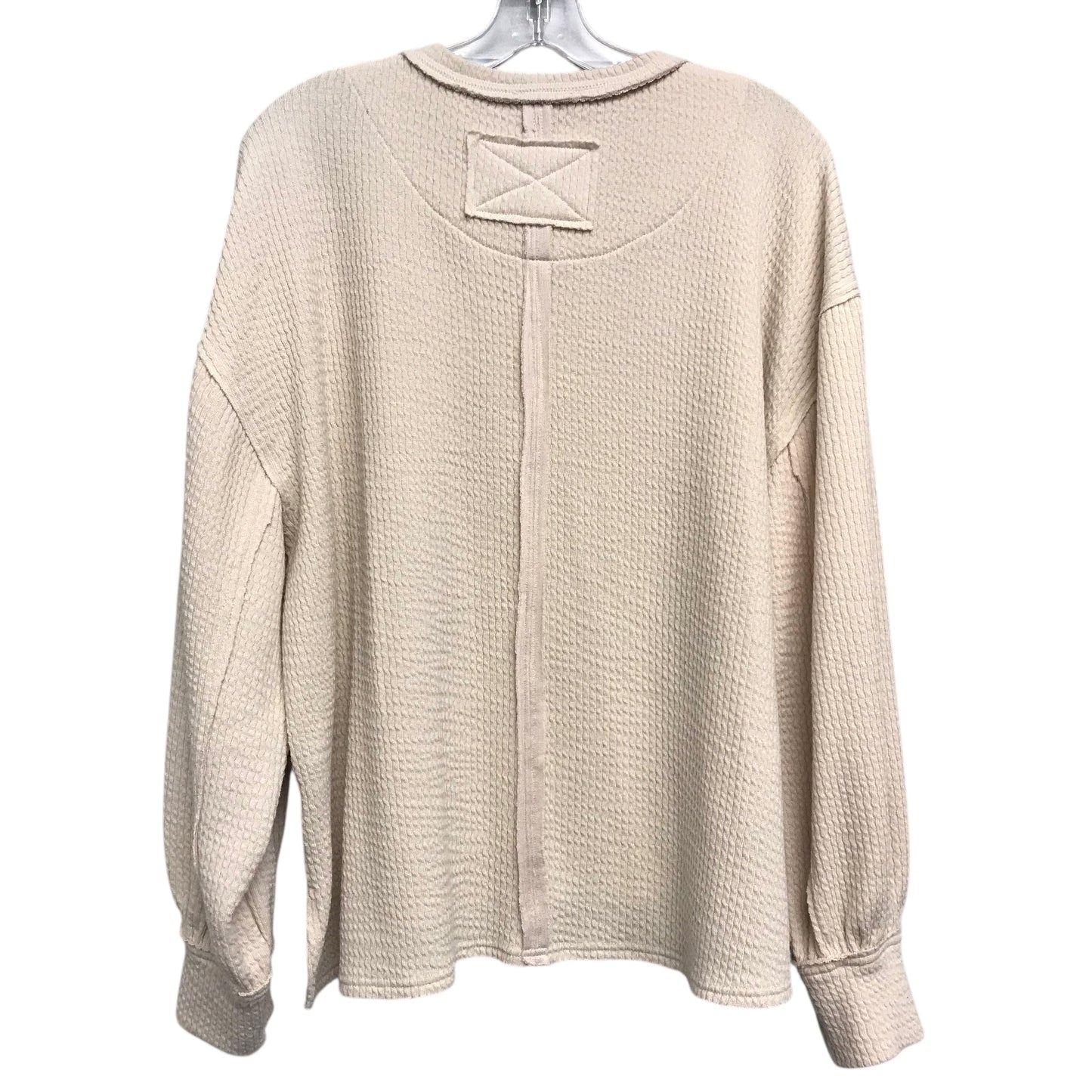 Top Ls Basic By Blu Pepper In Cream, Size:L