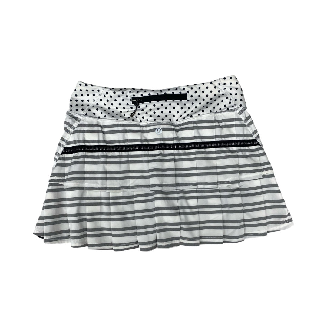 Athletic Skirt By Lululemon In Grey & White, Size:2