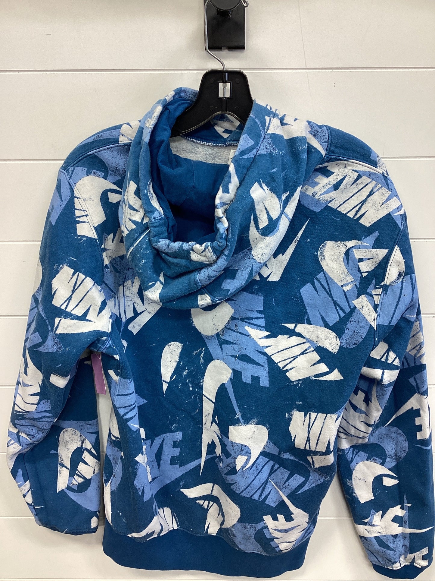 Athletic Sweatshirt Hoodie By Nike Apparel In Blue, Size:S