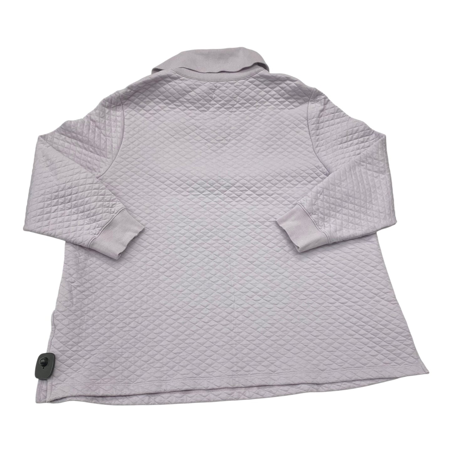 Athletic Top Ls Collar By Lands End In Purple, Size:2X