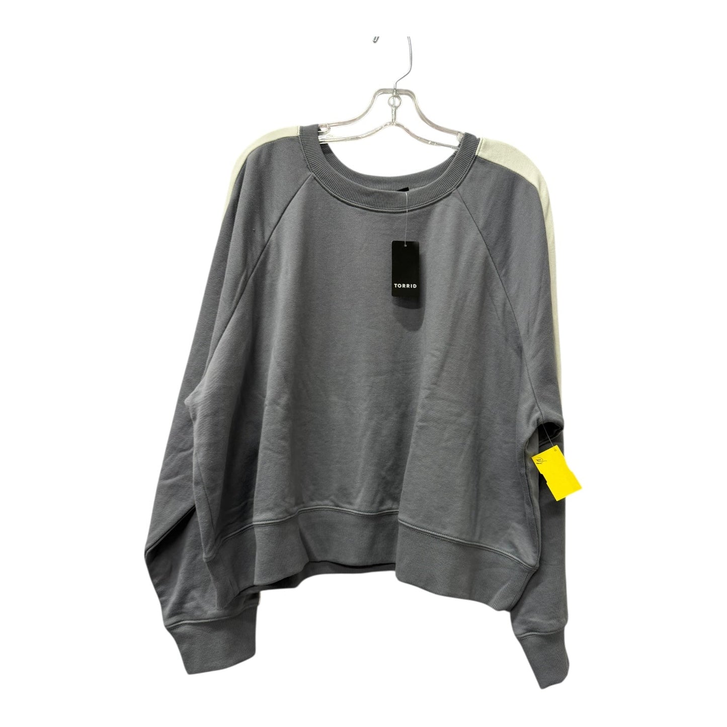Sweatshirt Crewneck By Torrid In Grey, Size:3X