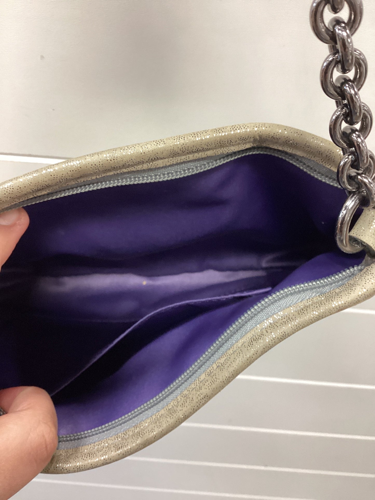 Handbag Designer By Coach In Grey, Size:Small