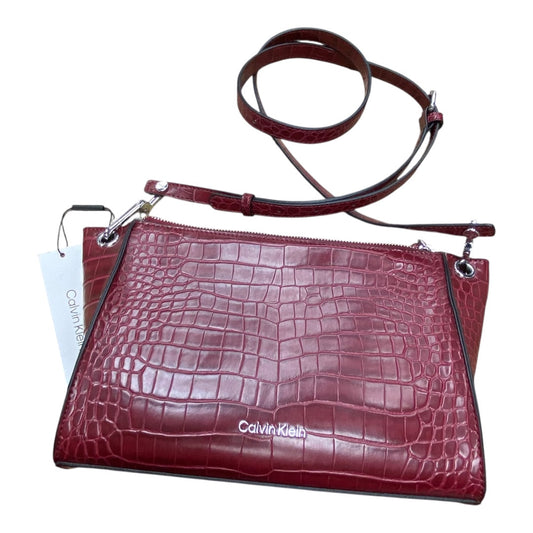 Handbag By Calvin Klein In Red, Size:Small