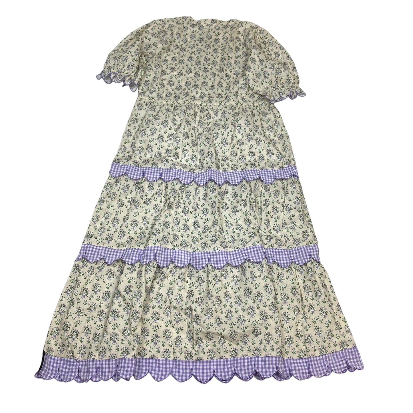 Dress Casual Midi By Shop the Mint In Cream & Purple, Size:S