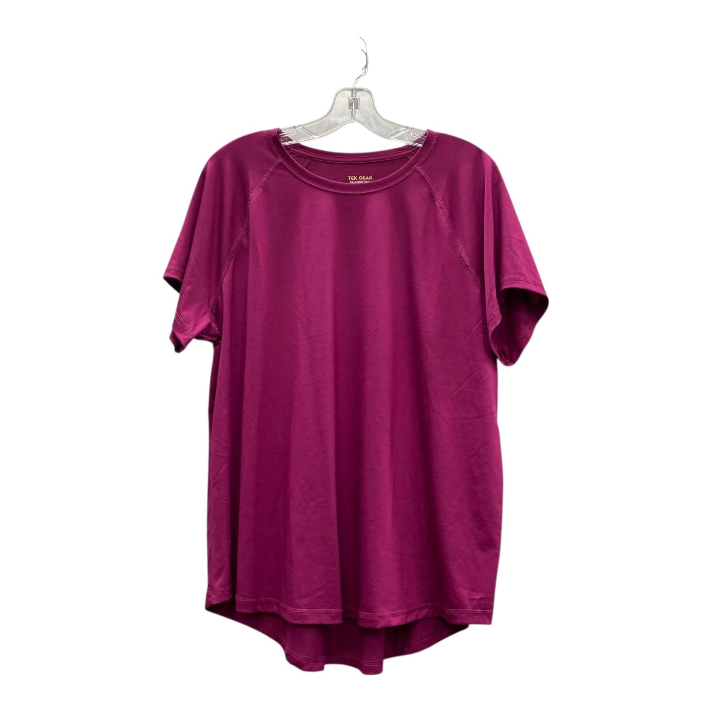 Athletic Top Ss By Tek Gear In Purple, Size:1X