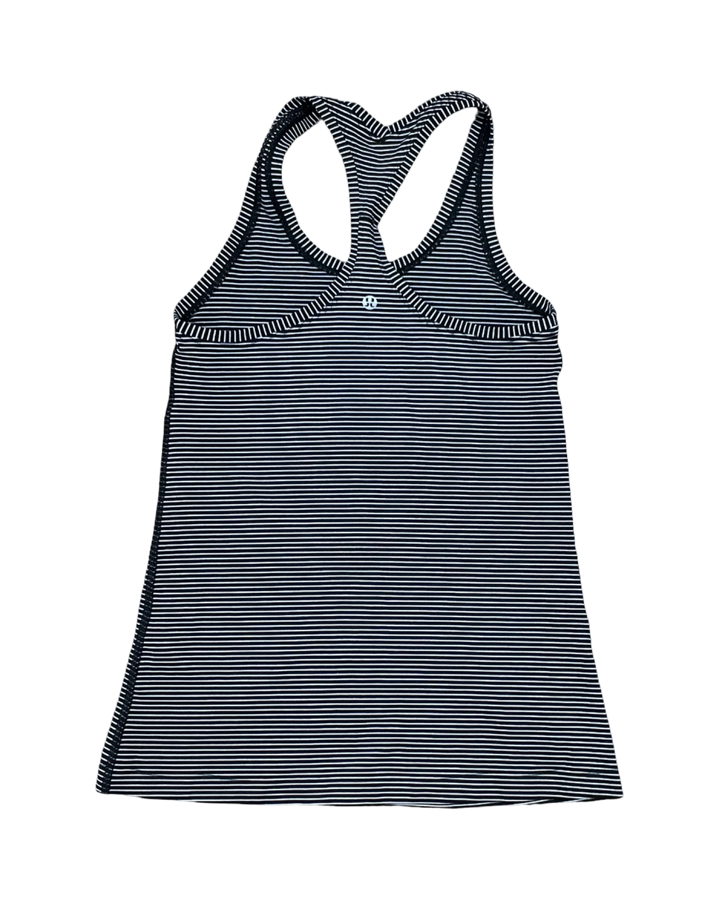 Athletic Tank Top By Lululemon In Black & White, Size:S