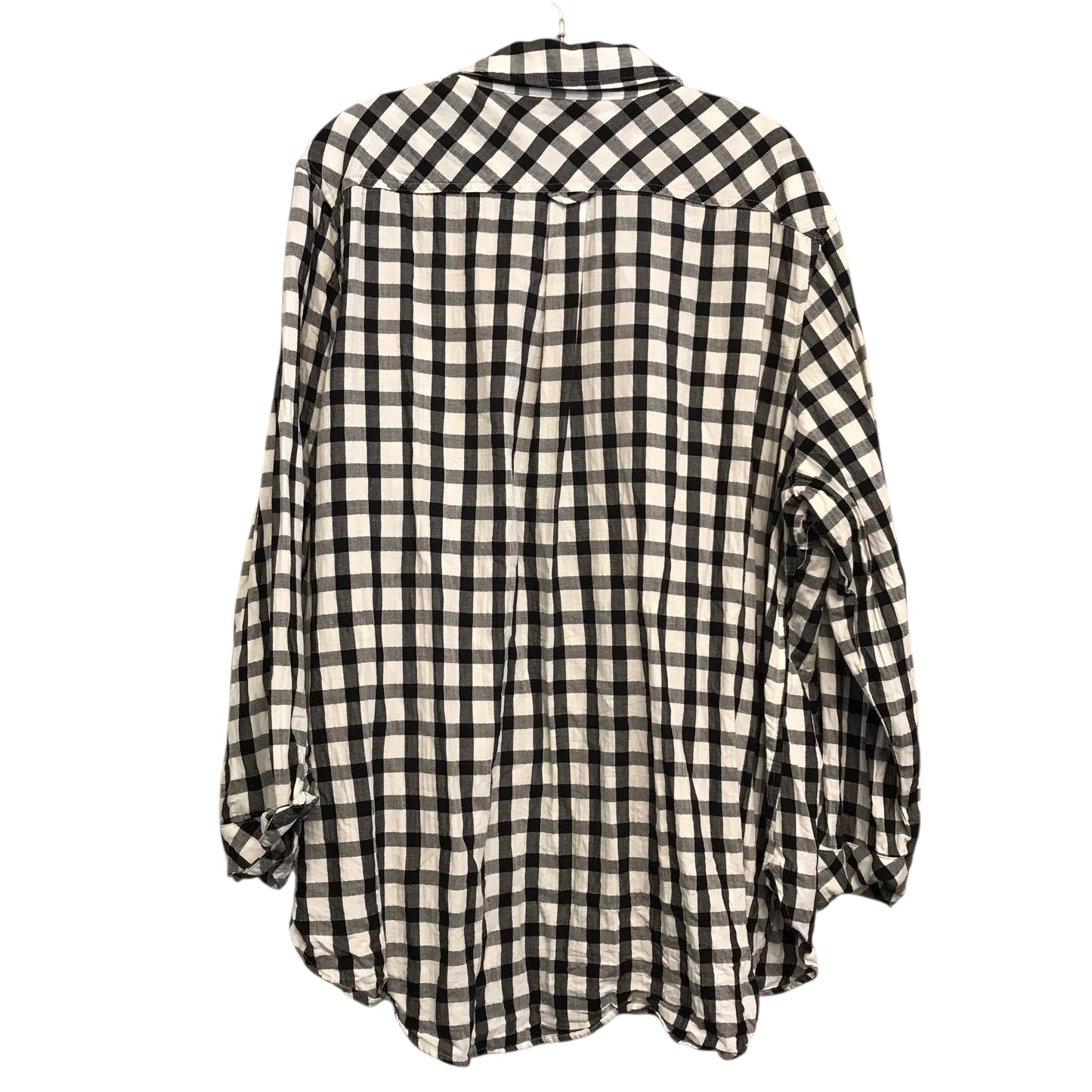 Top Ls By Ava & Viv In Checkered Pattern, Size:3X