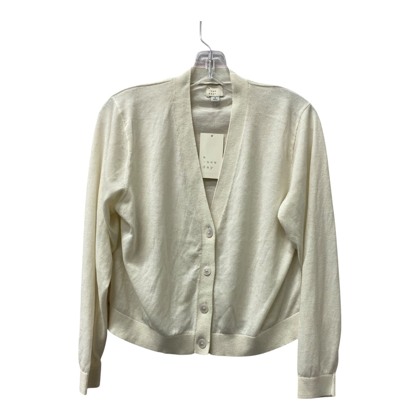 Sweater Cardigan By A New Day In Cream, Size:S