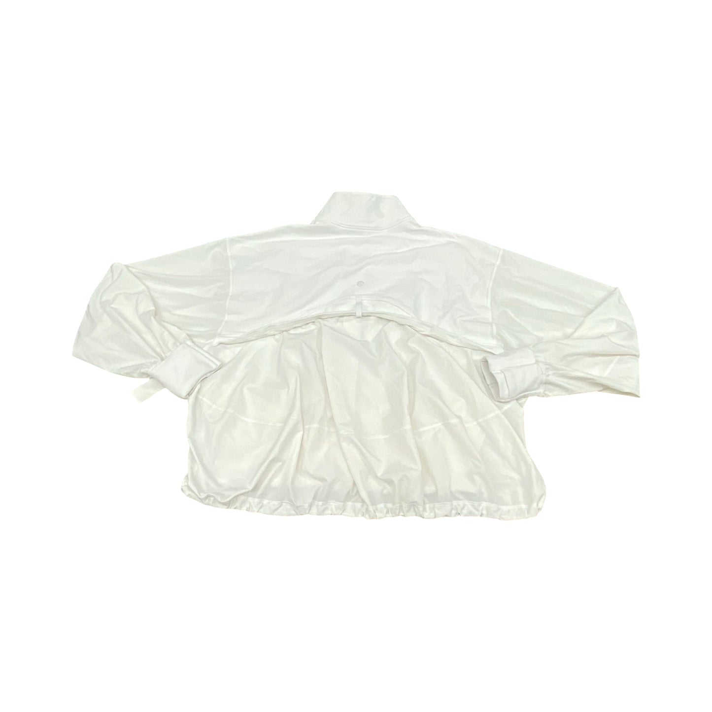 Athletic Jacket By Lululemon In White, Size:L