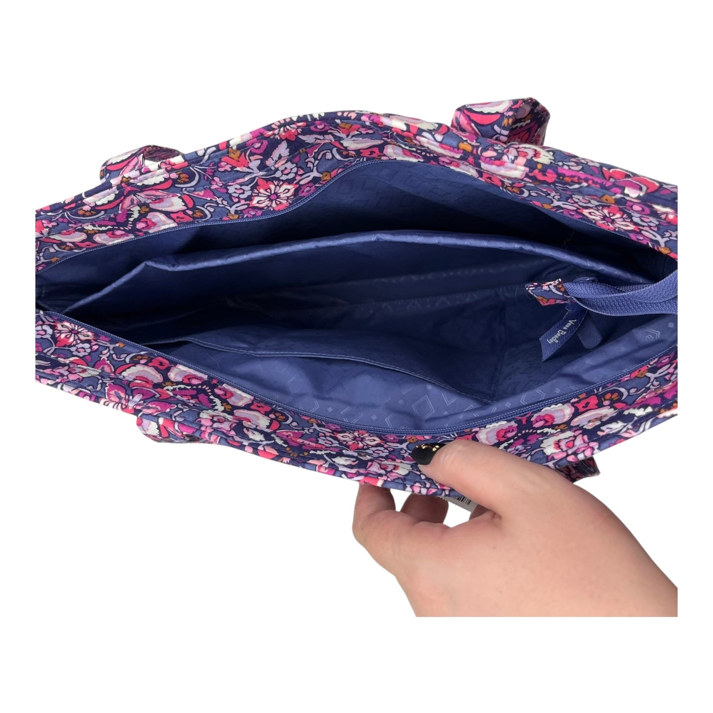 Handbag By Vera Bradley In Pink & Purple, Size:Large