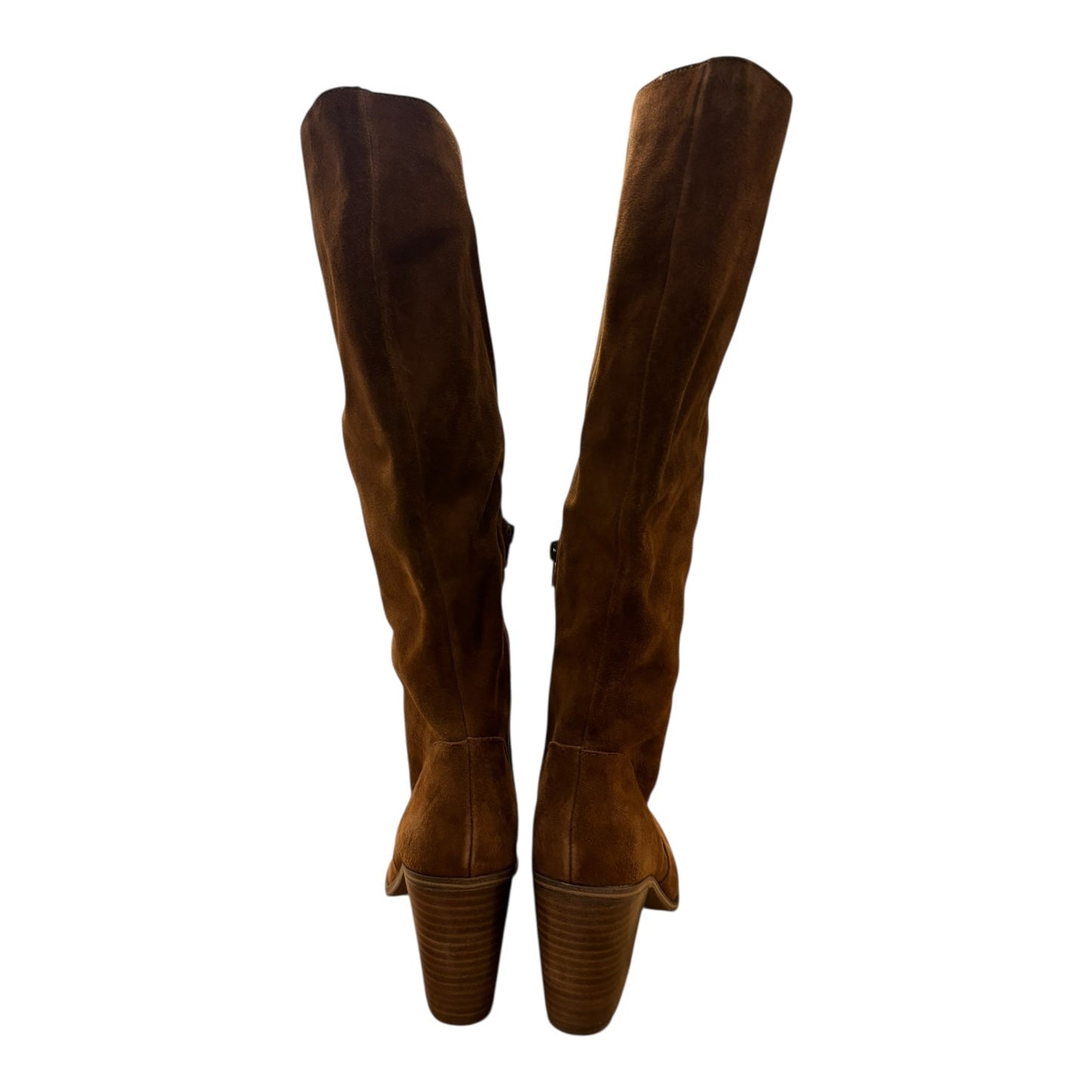 Boots Knee Heels By Steve Madden In Brown, Size:9.5