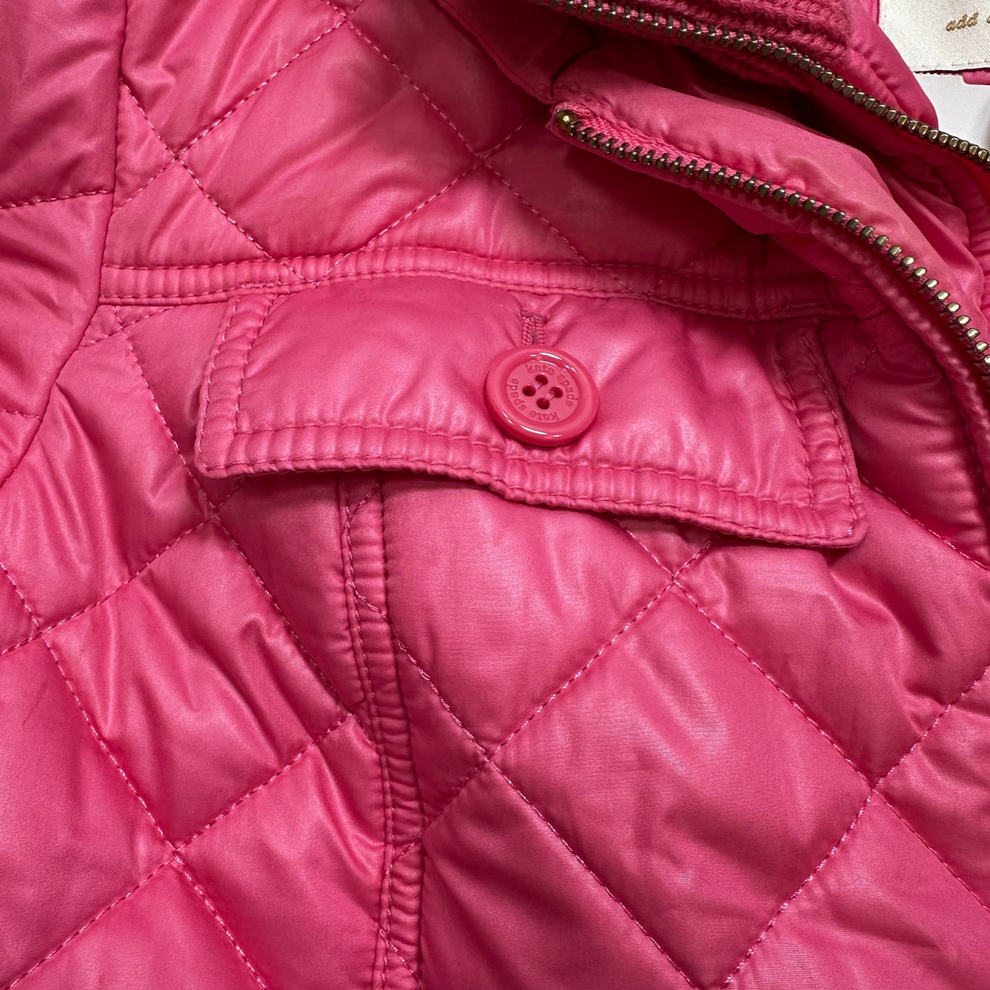 Coat Designer By Kate Spade In Pink, Size: L