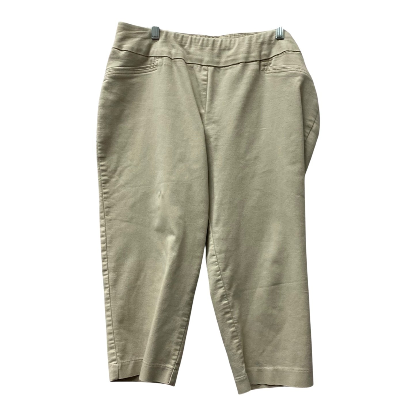 Capris By Croft And Barrow In Tan, Size:16