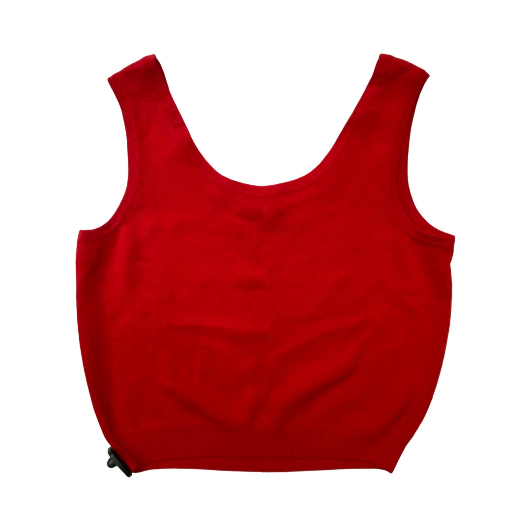 Top Sleeveless Luxury Designer By St John Collection In Red, Size:L