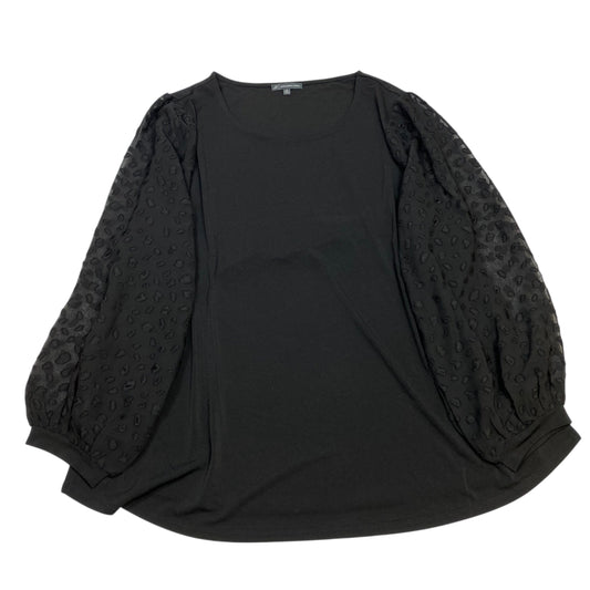 Top Ls By Adrianna Papell In Black, Size:2X