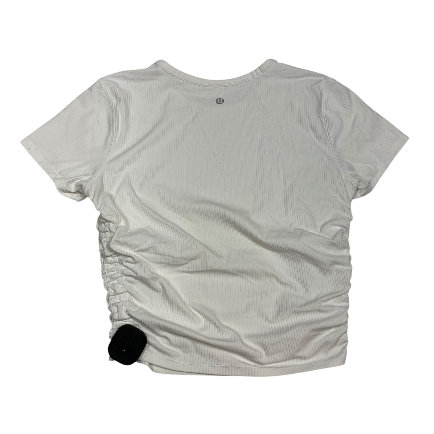 Athletic Top Ss By Lululemon In White, Size:S