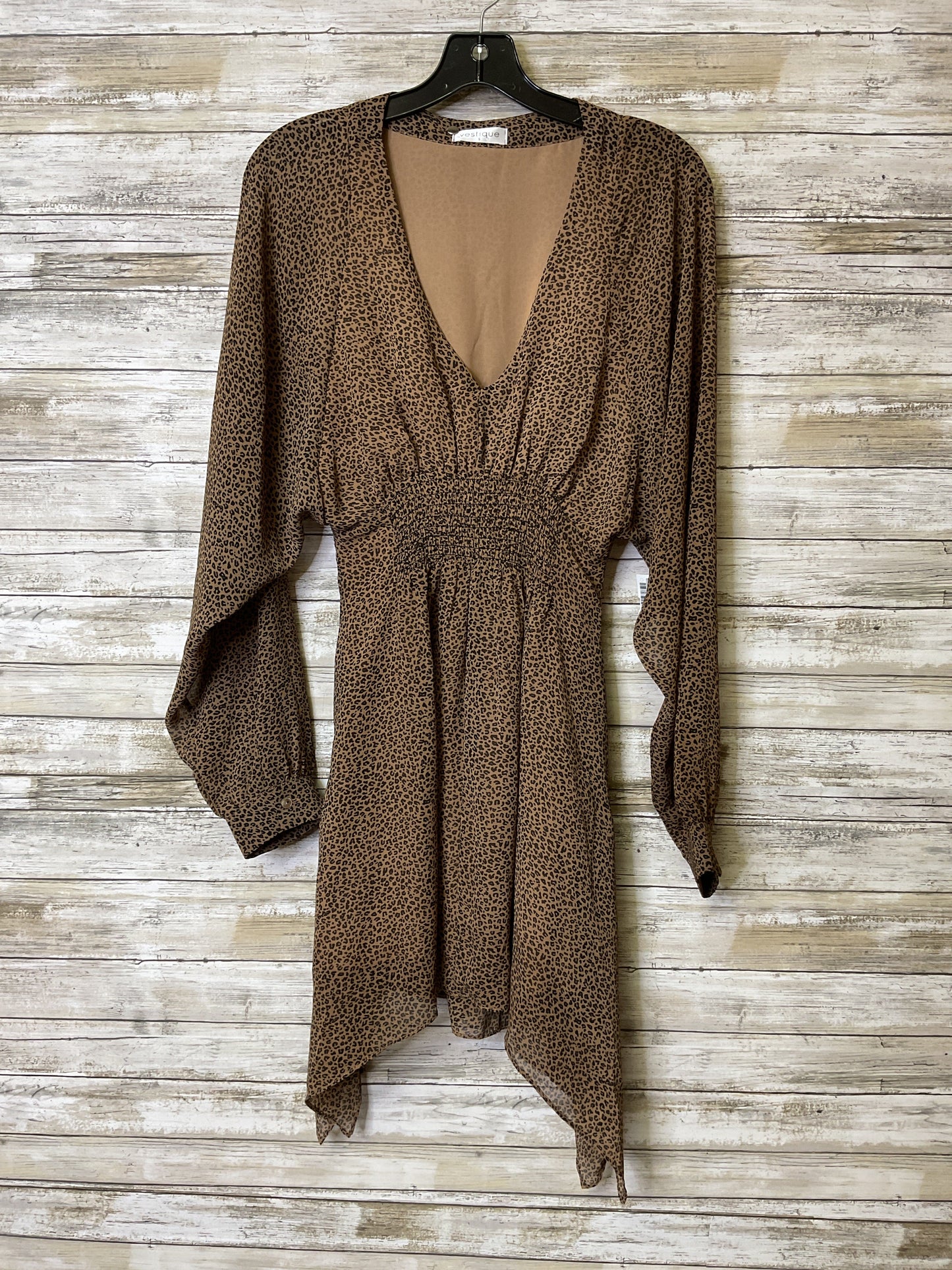 Dress Casual Short By Vestique In Animal Print, Size:S
