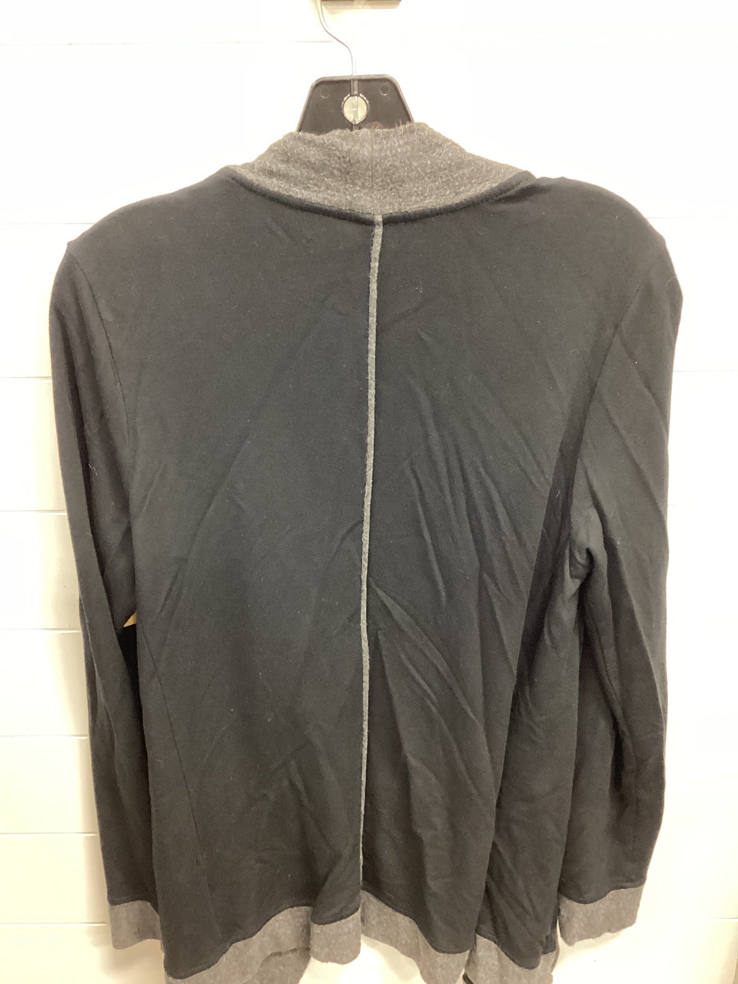 Sweater Cardigan By Tribal In Black & Grey, Size:M