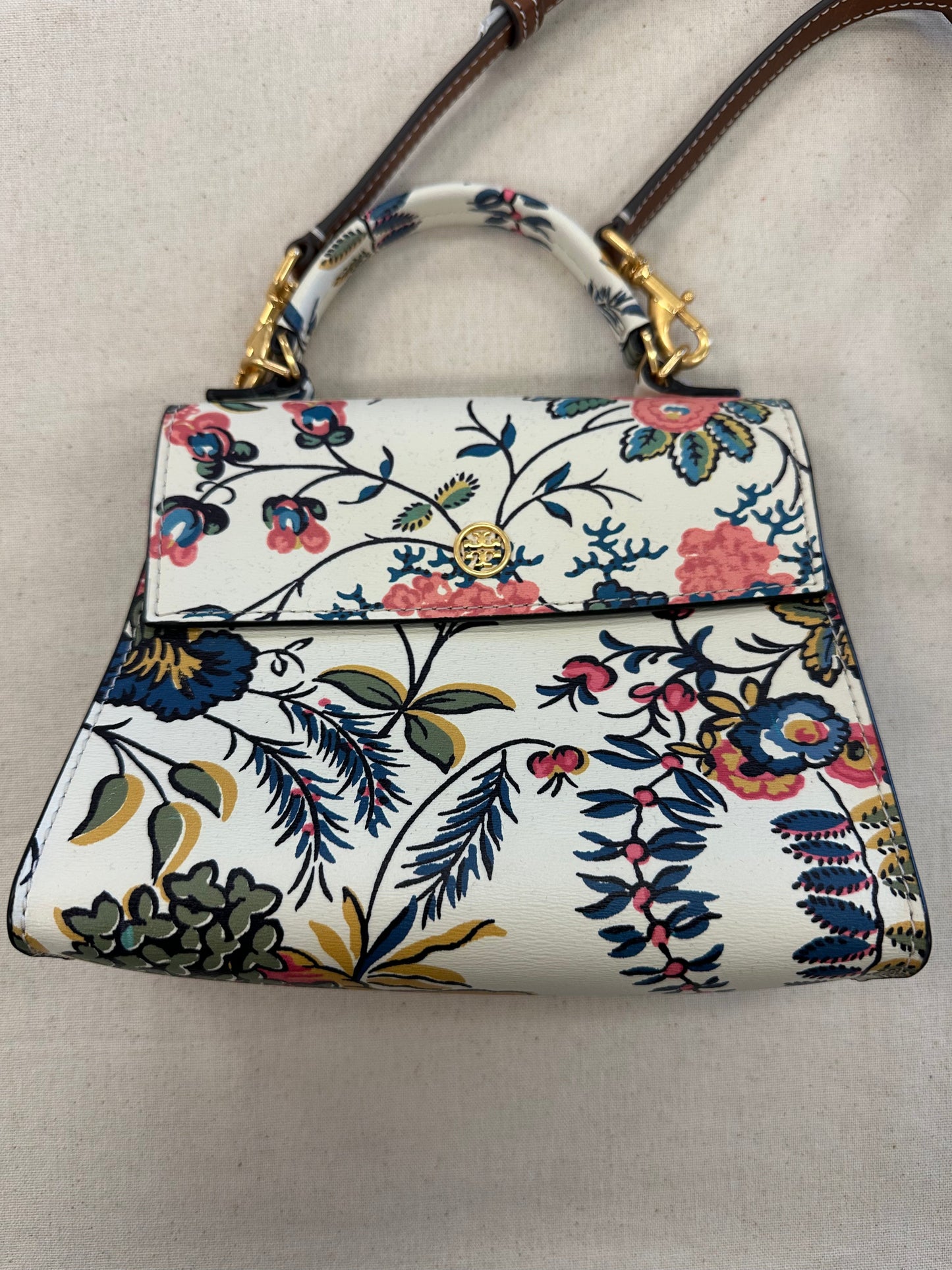 Handbag Designer By Tory Burch In Floral Print, Size:Small