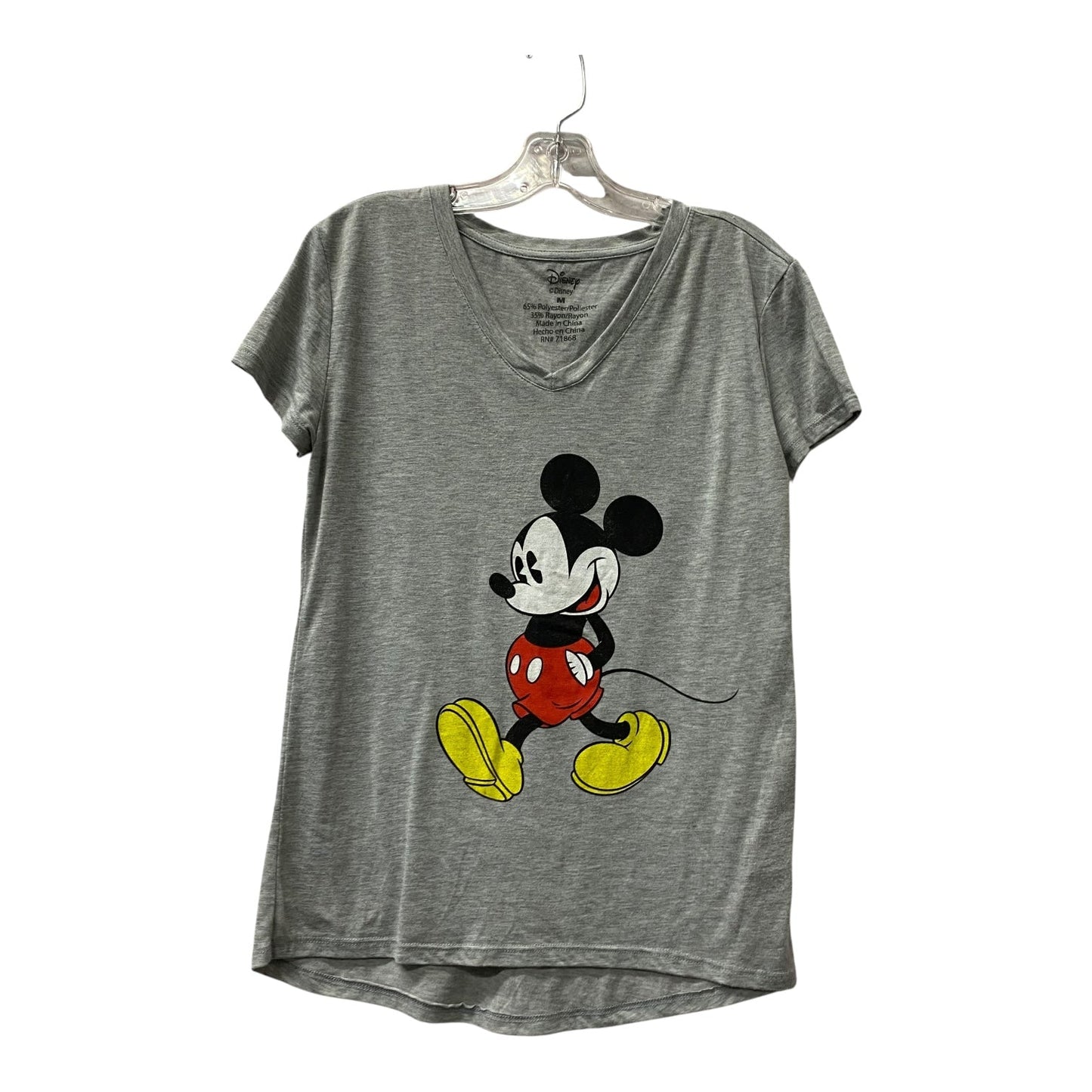 Top Ss Basic By Disney Store In Grey, Size:M