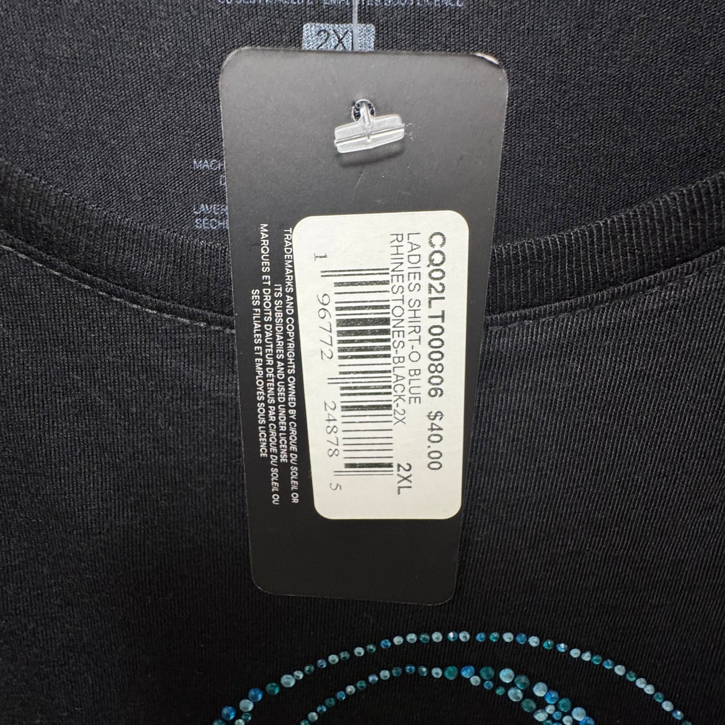 Top Short Sleeve By Cirque Du Soleil In Black, Size: 2x