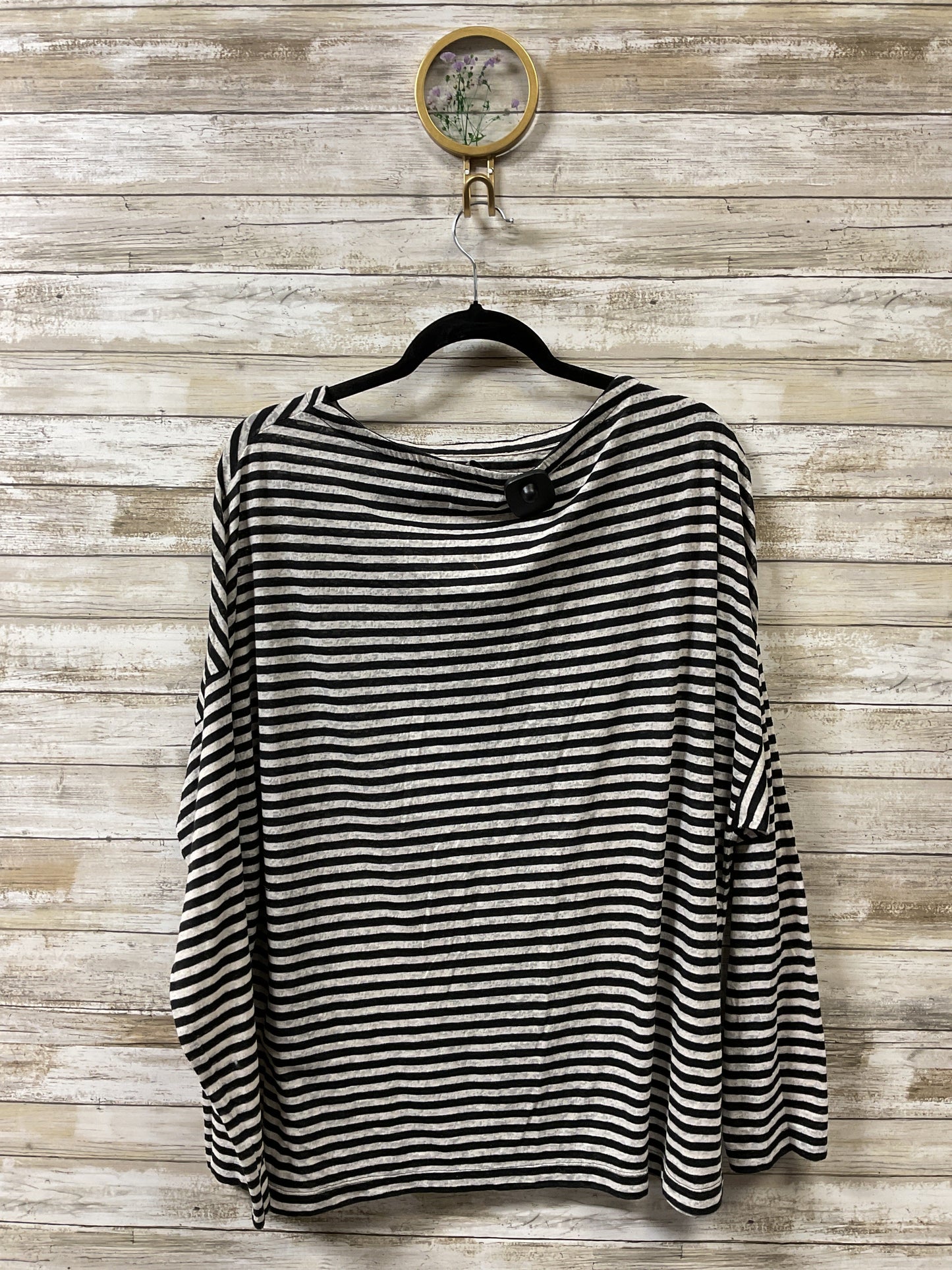 Top Ls Designer By All Saints In Black & Grey, Size:M