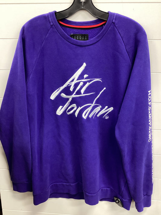 Sweatshirt Luxury Designer By Jordan In Purple, Size:L