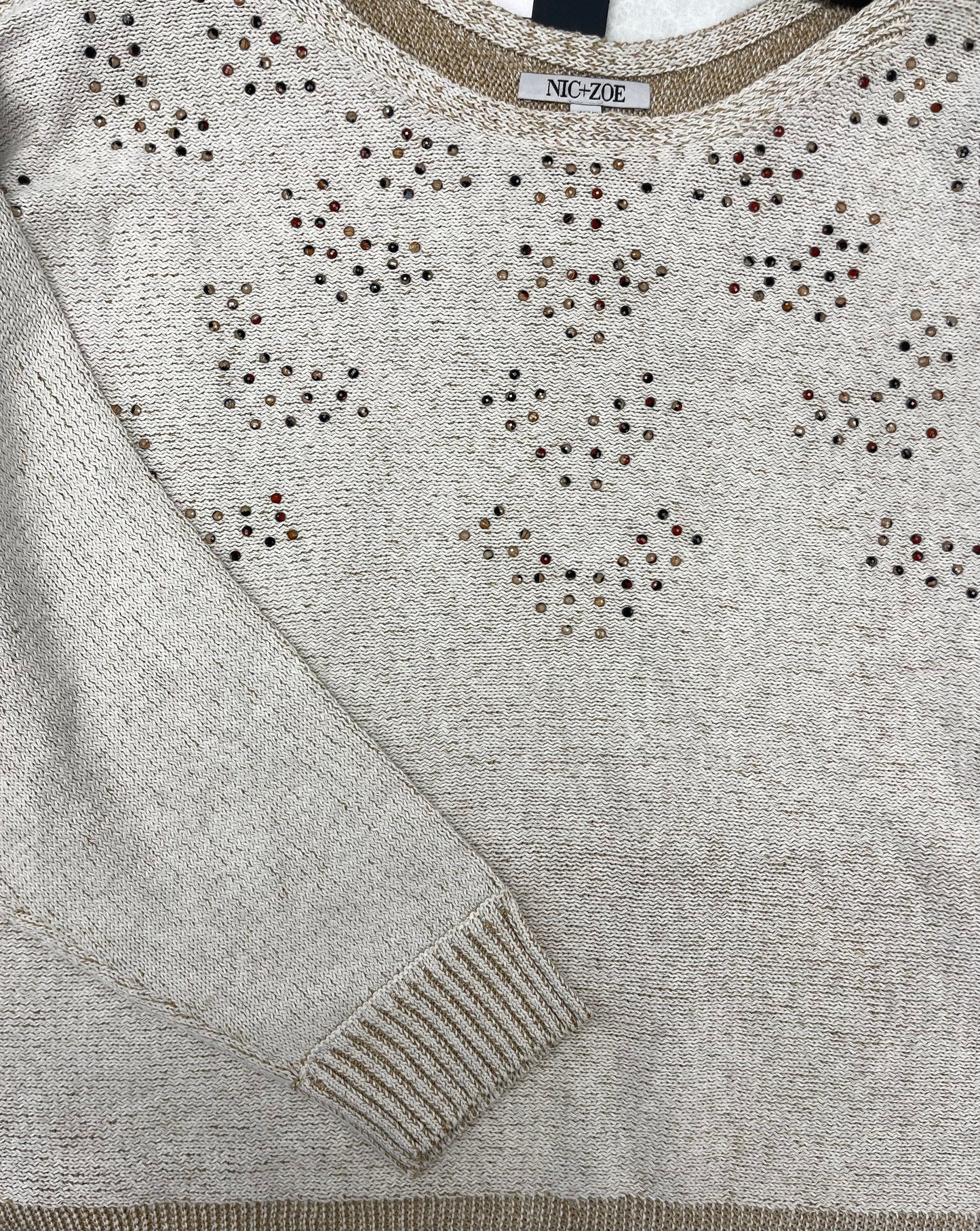 Sweater By Nic + Zoe In Cream, Size: L