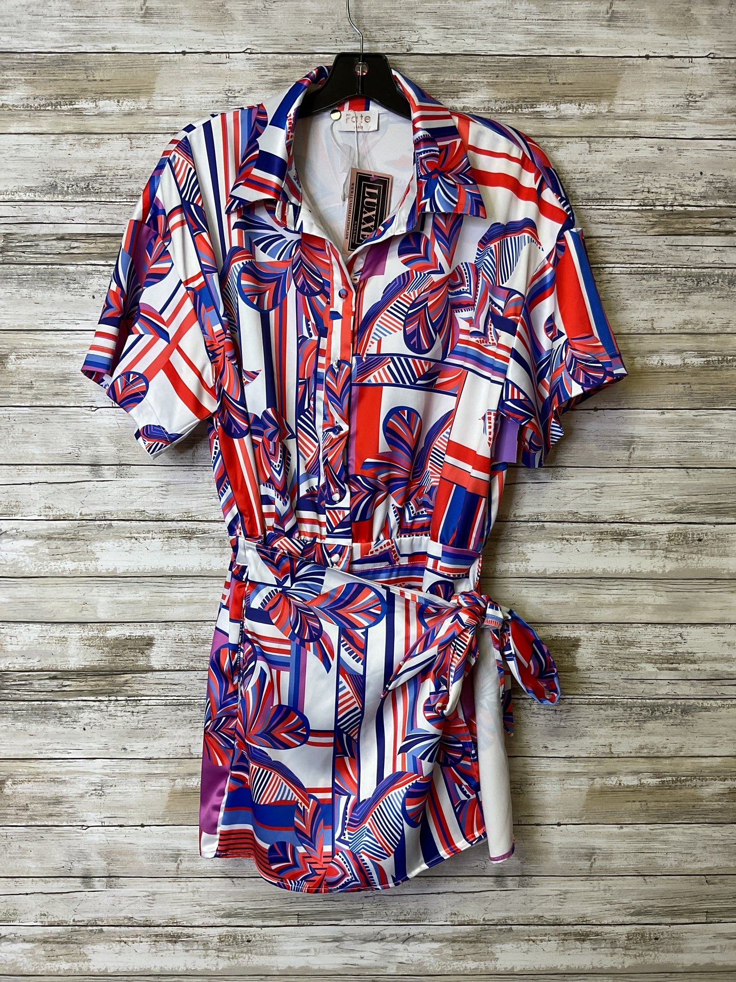 Romper By Fate In Blue & Red & White, Size:L