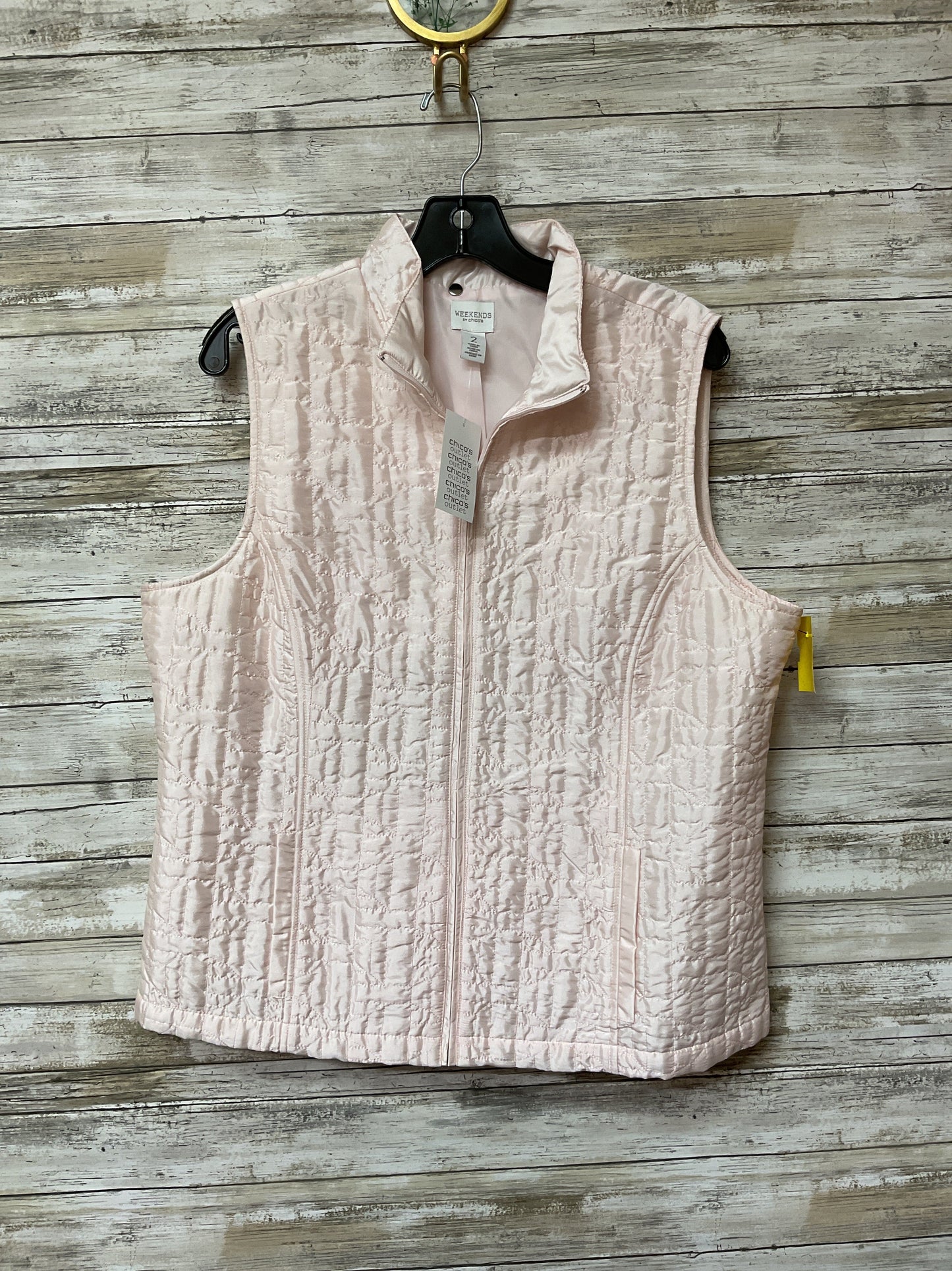 Vest Puffer & Quilted By Chicos In Pink, Size:L