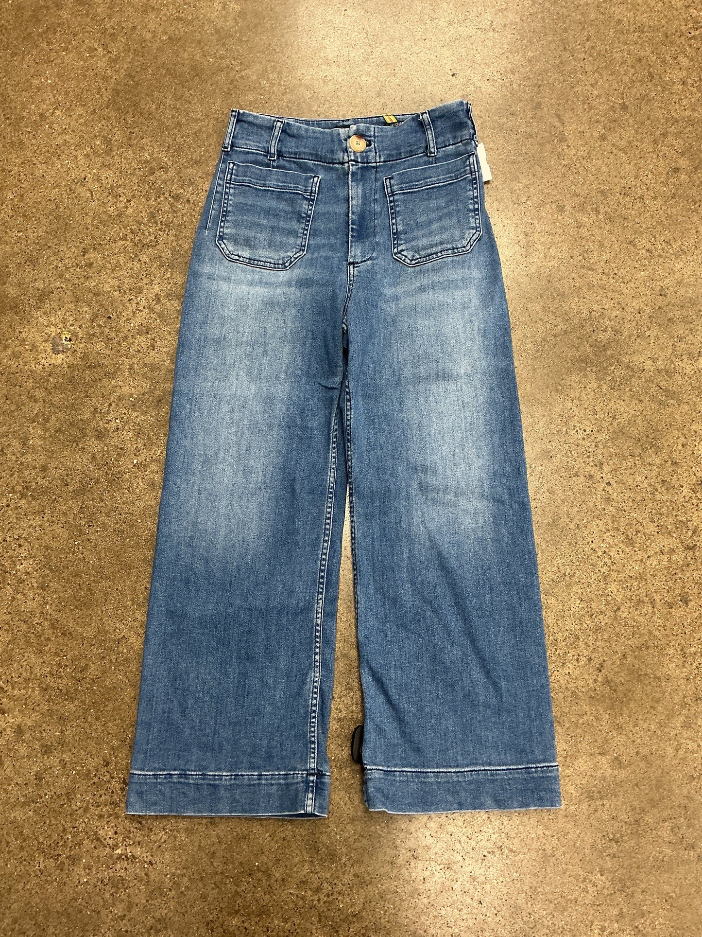Jeans Wide Leg By Maeve In Blue Denim, Size:4