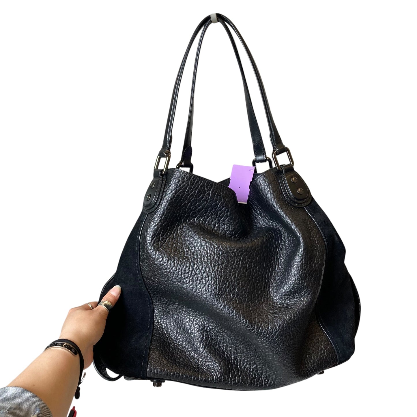 Handbag Designer By Coach In Black, Size:Large