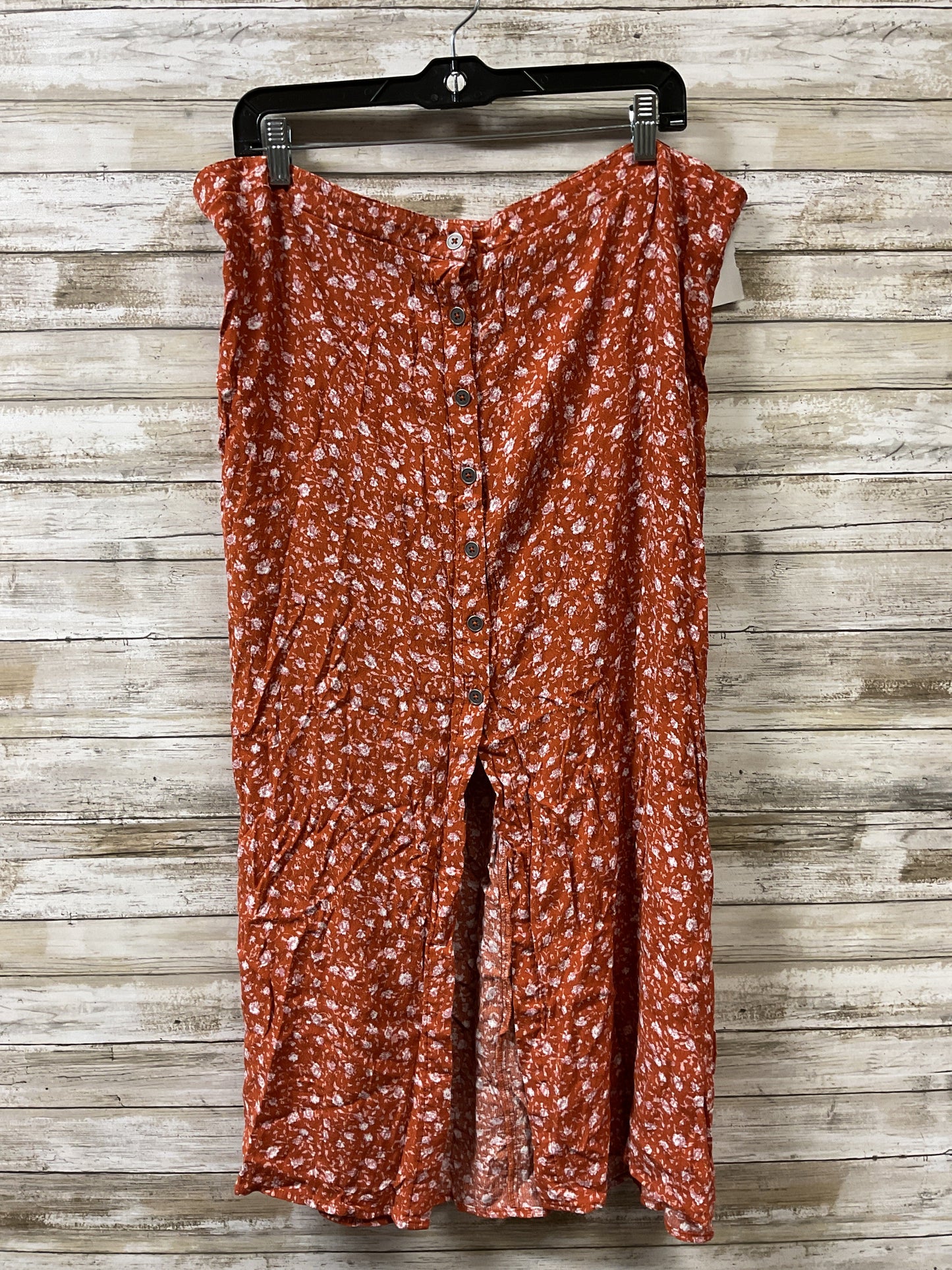 Skirt Maxi By Wild Fable In Orange & Pink, Size:Xxl