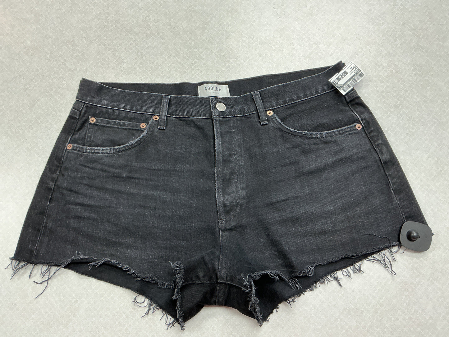 Shorts By Agolde In Black Denim, Size:14