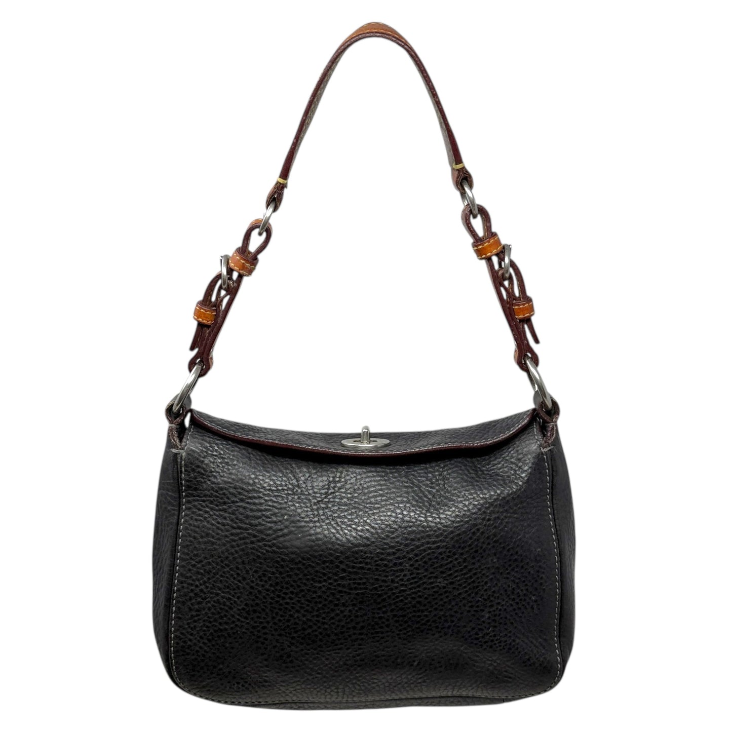Chelsea Pebbled Leather Turnlock Hobo Designer By Coach, Size: Medium