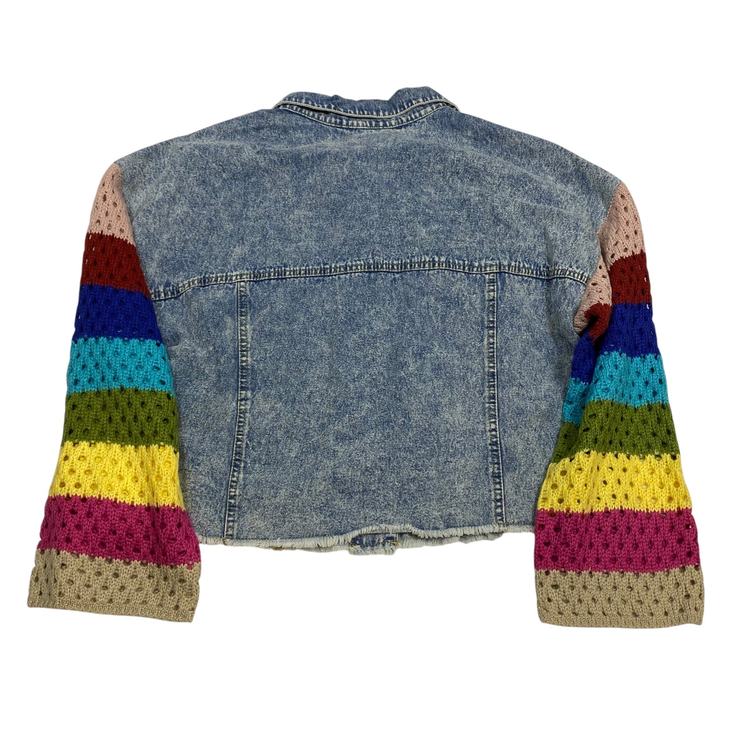 Jacket Denim By Elan In Blue Denim, Size:S