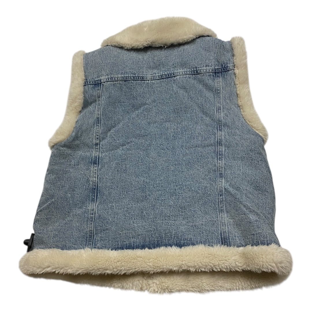 Vest Faux Fur & Sherpa By Dylan In Blue Denim, Size:L