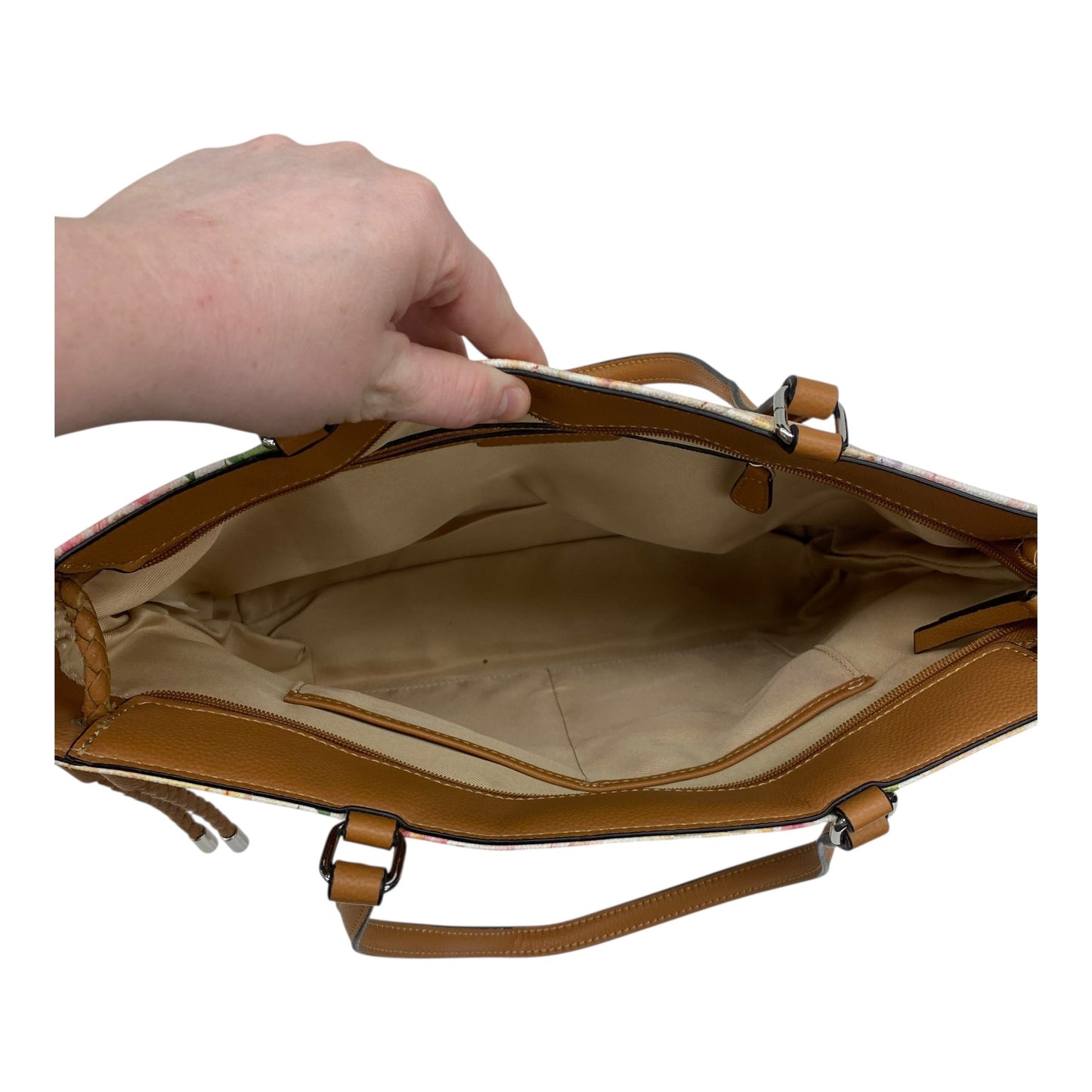 Handbag By Dana Buchman In Floral Print, Size:Medium