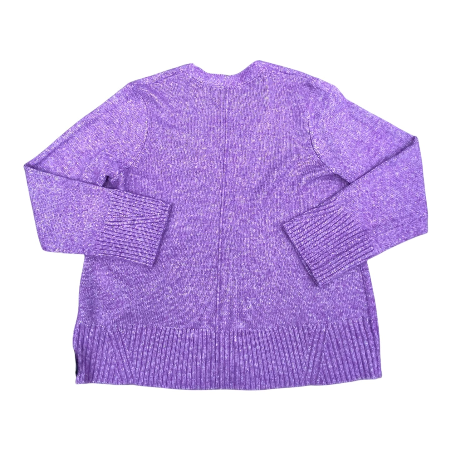 Sweater Cardigan By J. Jill In Purple, Size:Mp