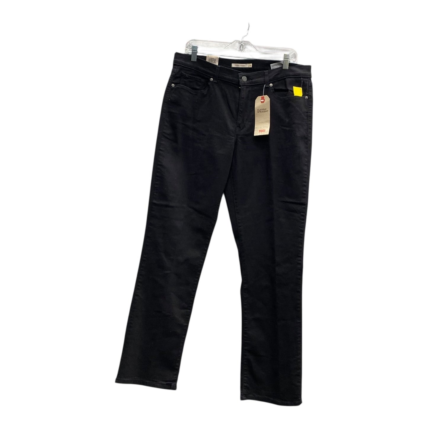 Jeans Straight By Levis In Black, Size:14