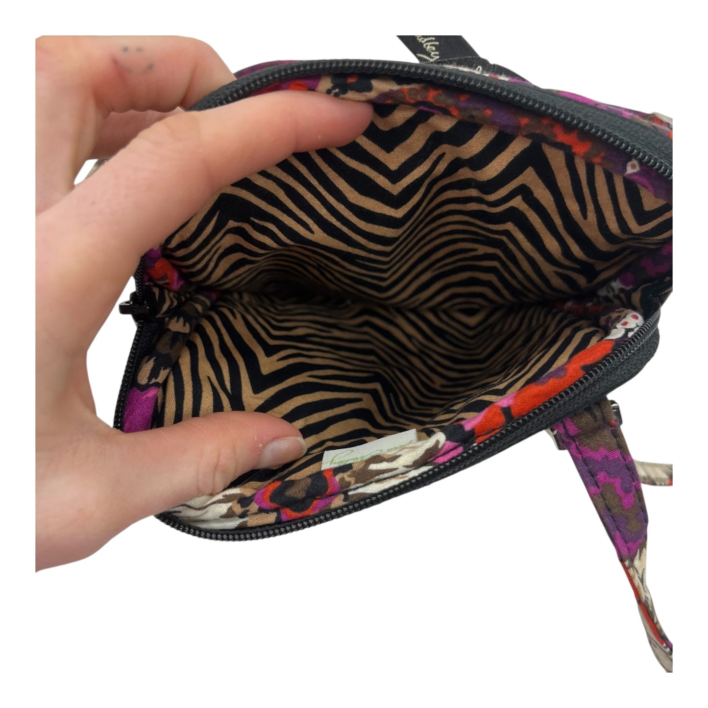 Crossbody By Vera Bradley In Orange & Purple, Size:Small