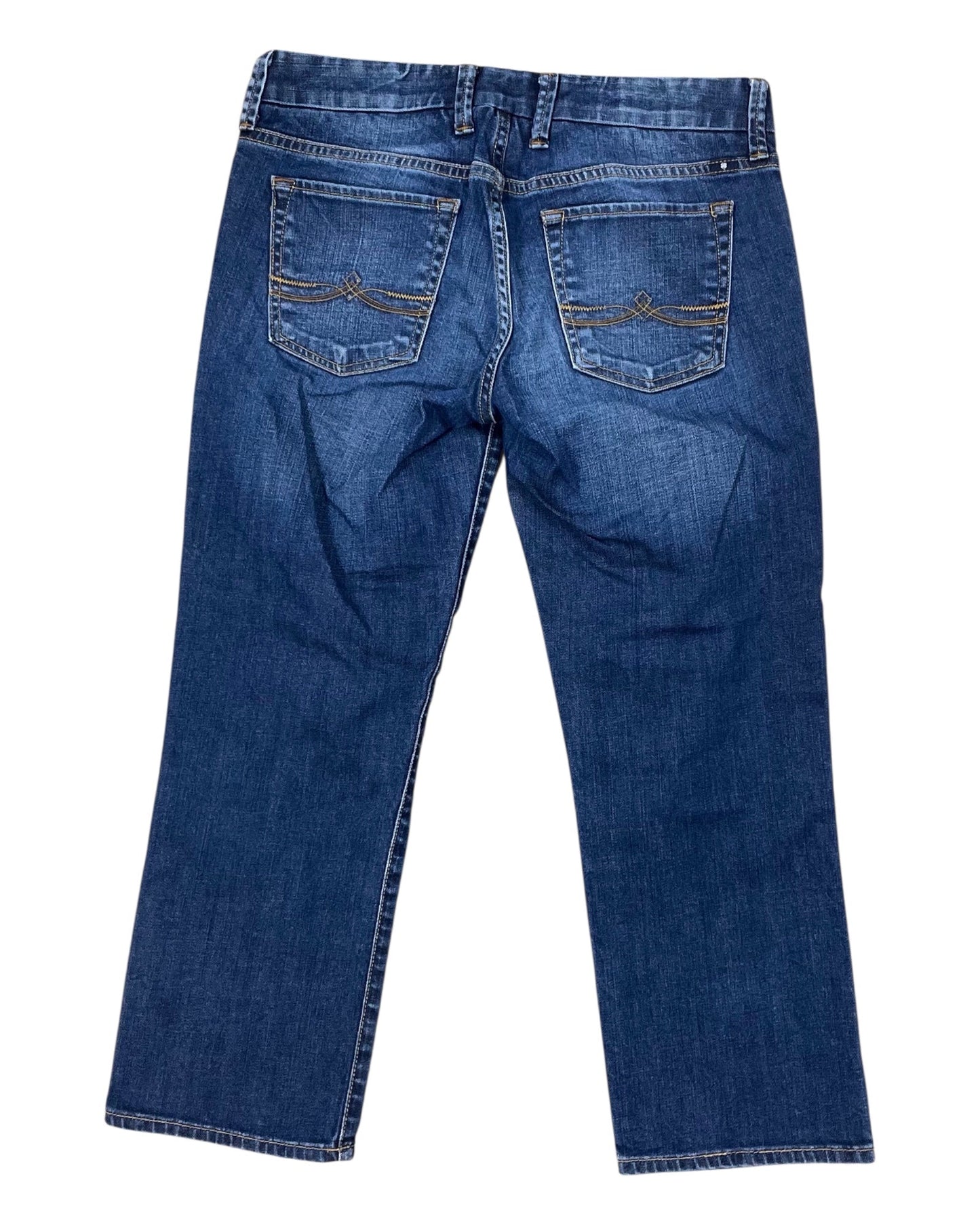 Jeans Cropped By Lucky Brand In Blue Denim, Size:4