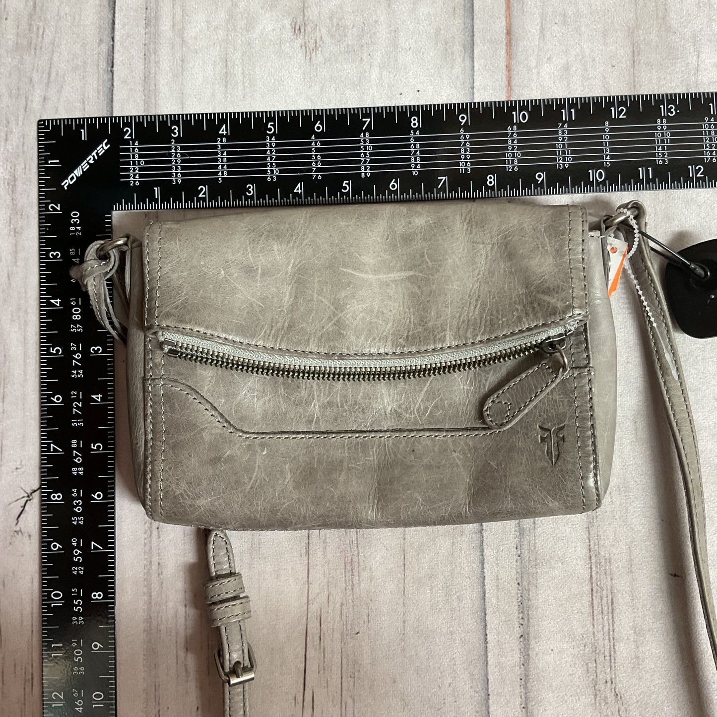 Crossbody Designer By Frye In Grey, Size:Medium