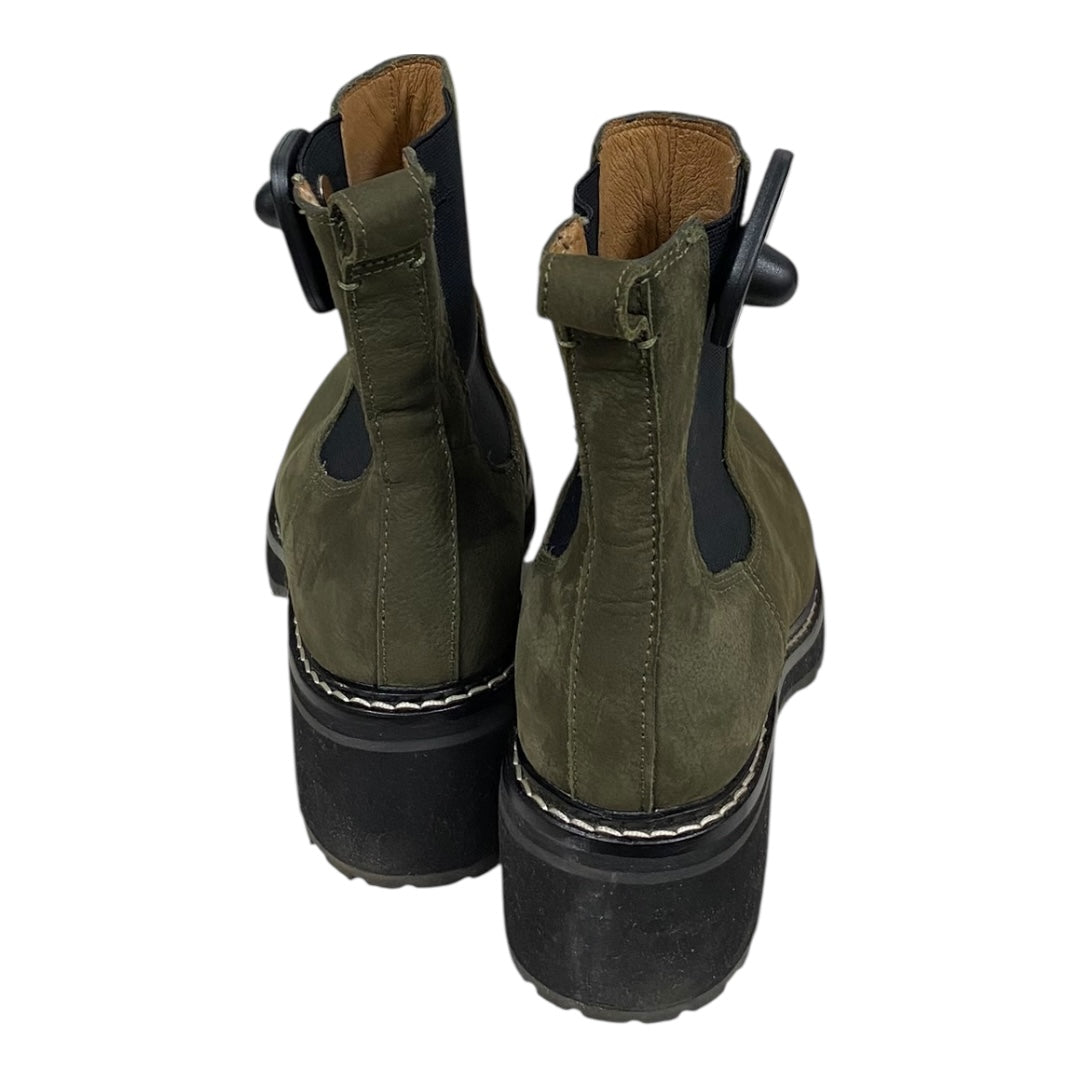 Boots Ankle Heels By Madewell In Black & Green, Size:7