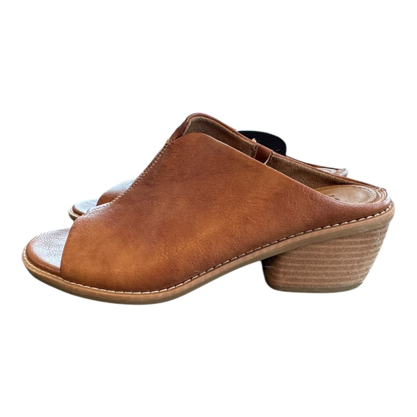 Sandals Heels Block By Sofft In Brown, Size:7.5