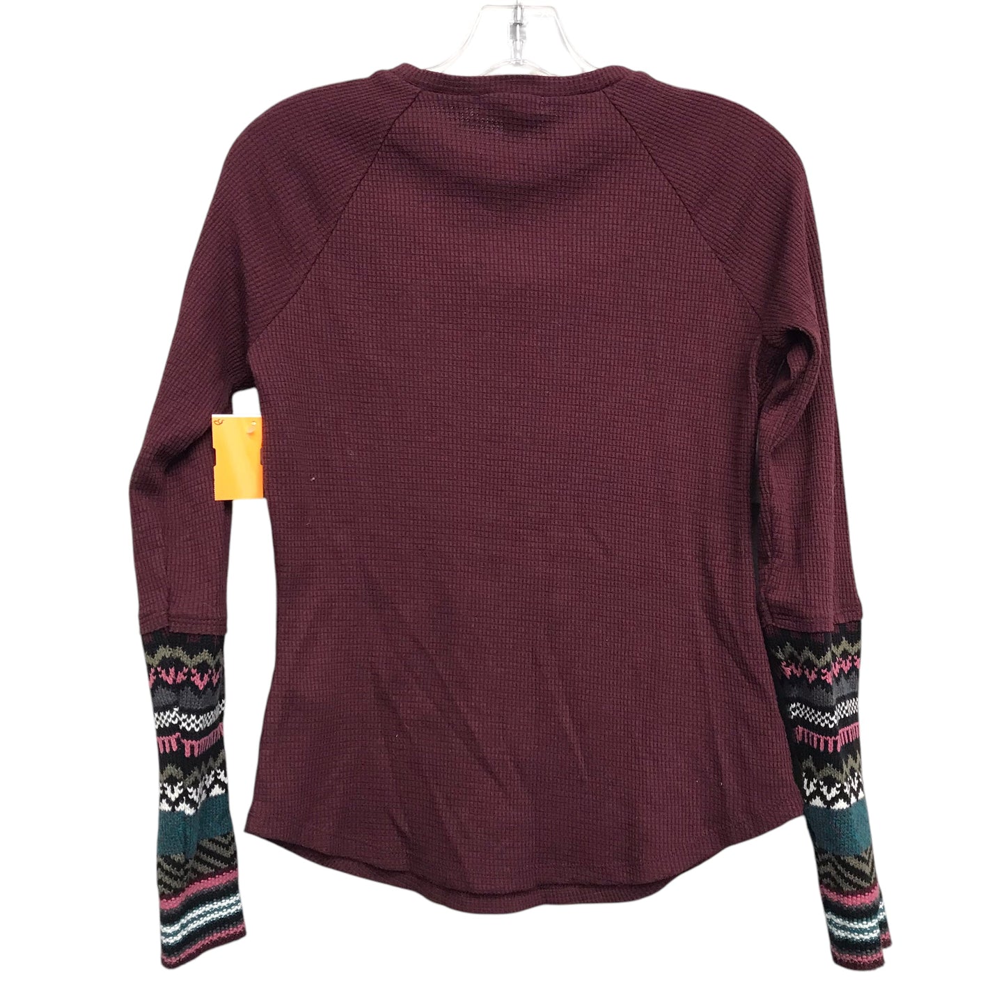 Top Ls By Beachlunchlounge In Maroon, Size:Xs