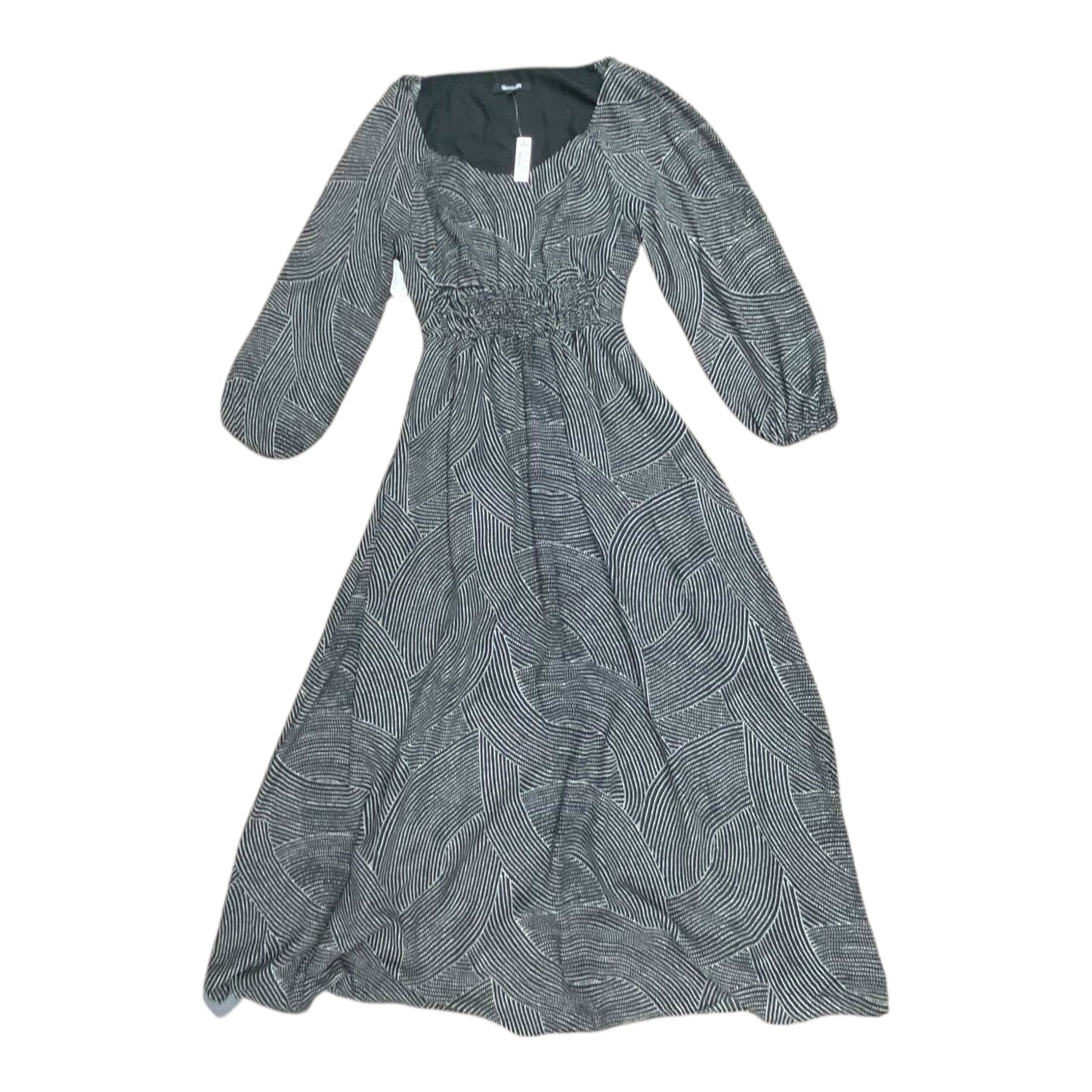 Dress Casual Maxi By Madewell In Black & White, Size:Xxs