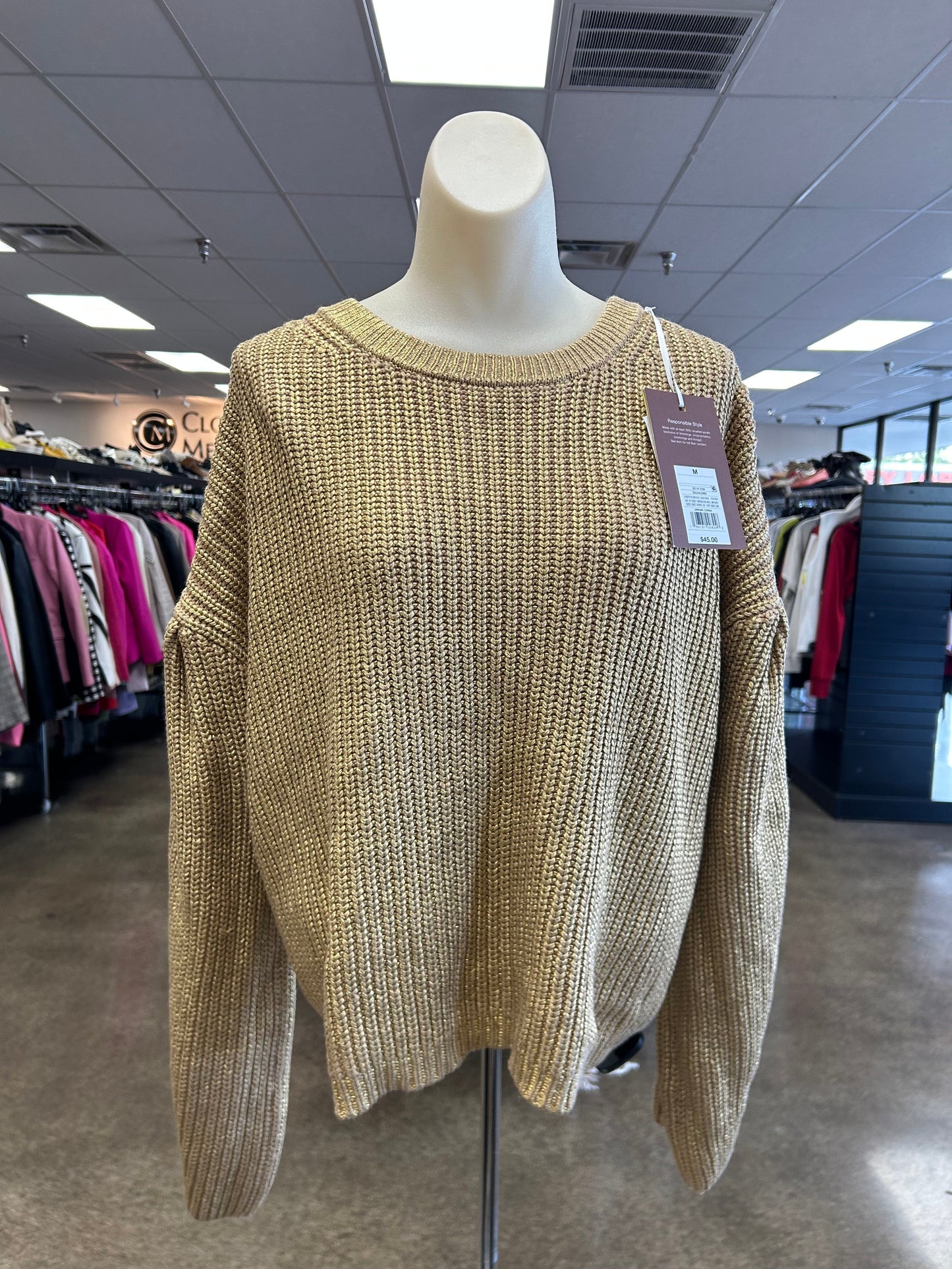 Sweater By Target-Designer In Gold, Size:M