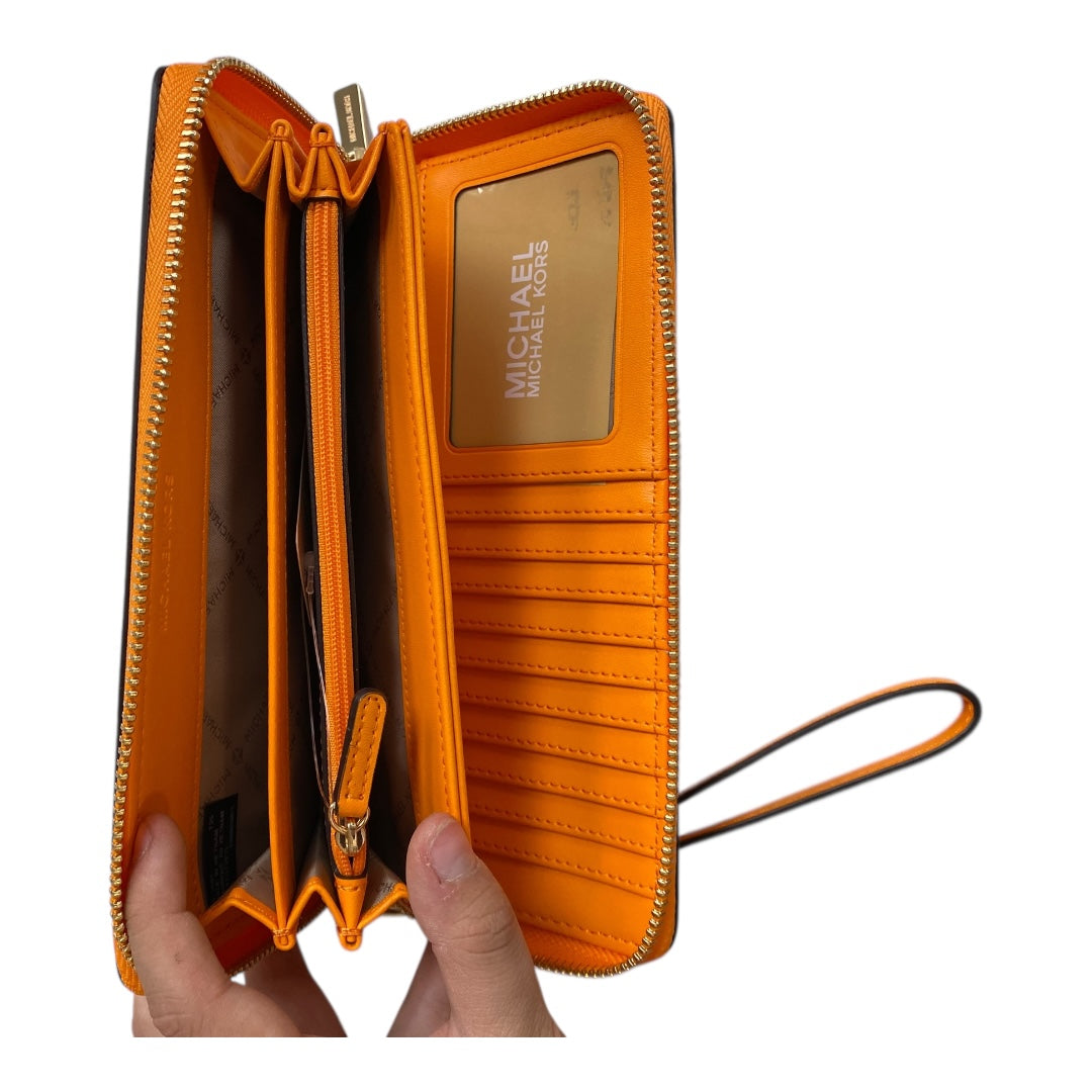Wallet Designer By Michael Kors In Orange, Size:Large