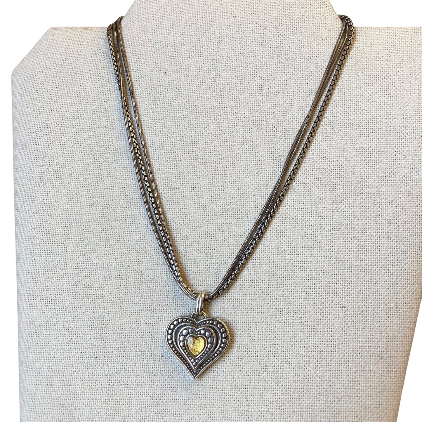 Necklace Pendant By Brighton In Silver & Yellow